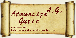 Atanasije Gutić vizit kartica